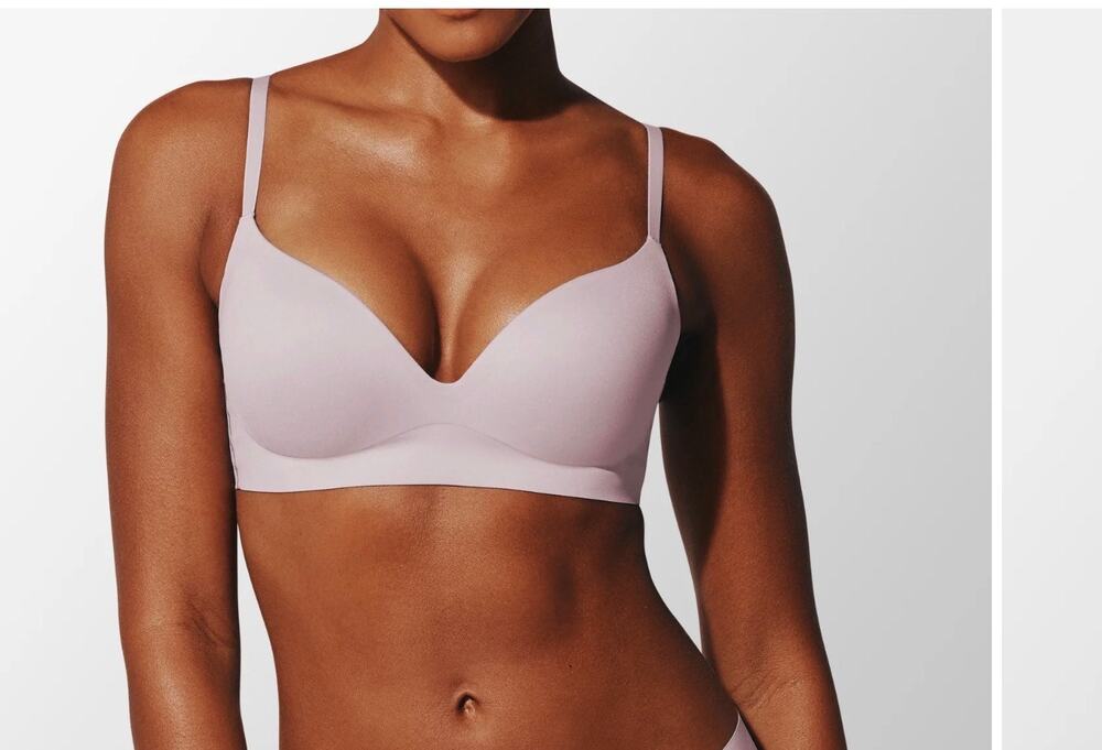 ThirdLove Zero Edge Wireless Push Up Bra 34B Violet Ice Seamless Convertible
